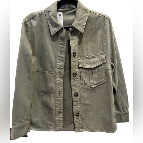 Zara COTTON OVERSHIRT - Picture 4 of 5